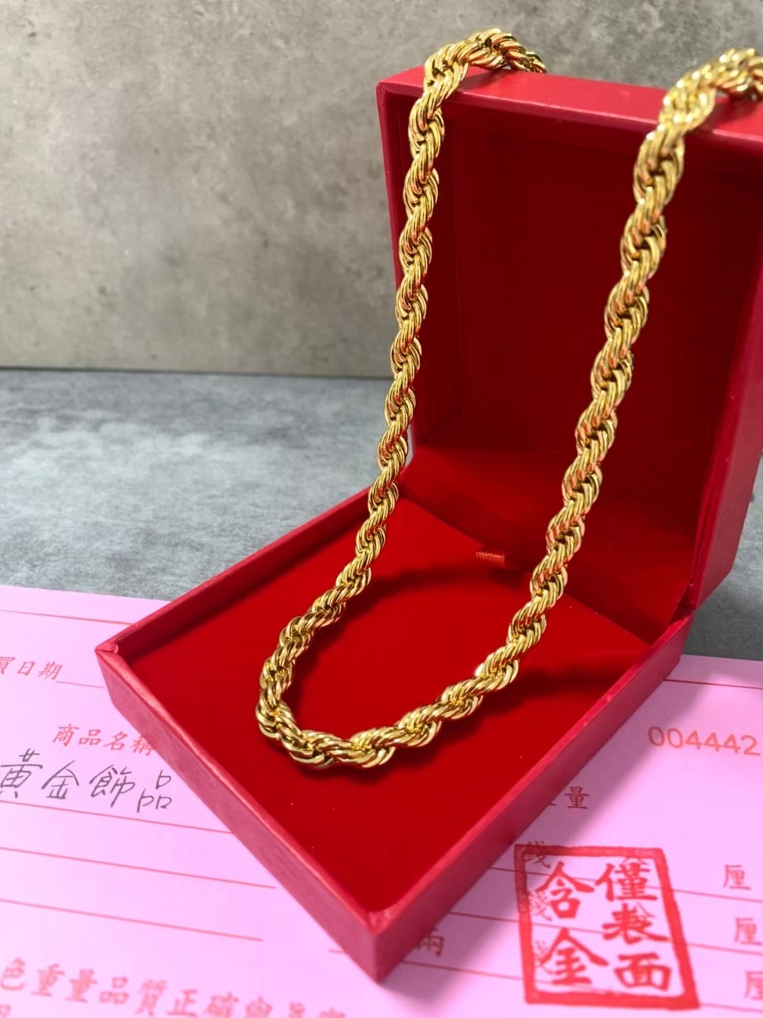 【飾品配件】D12002 表面含金 項鍊（隨機贈送 表面含金手環+戒指）-