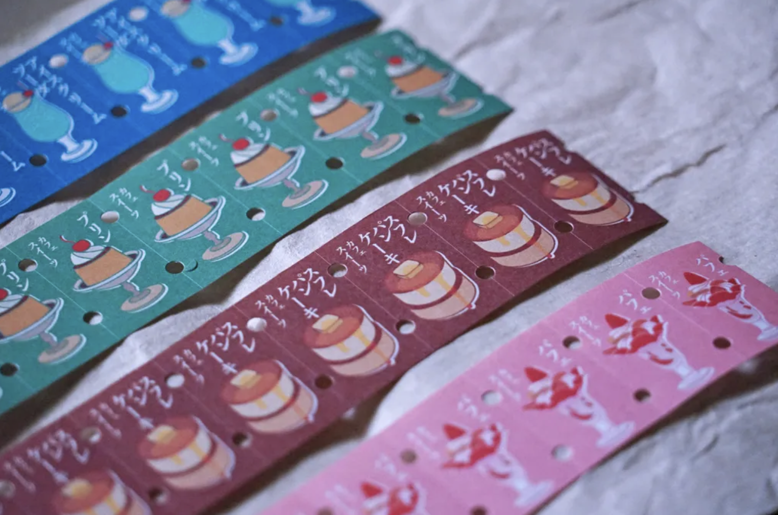 Lihaopaper｜喫茶店系列 – 甜點小貼紙卷（89、90、91、92）