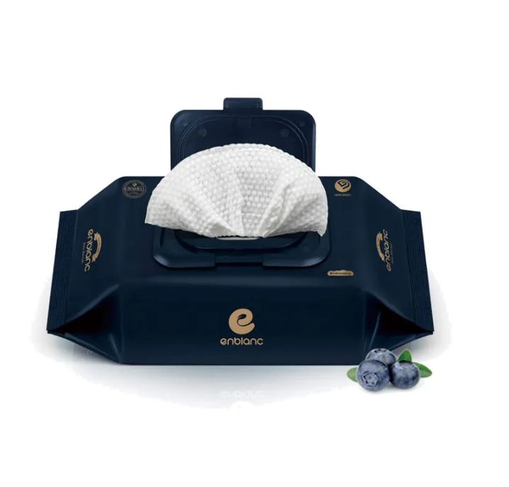 Enblanc 銀離子抗菌｜極厚藍莓｜有蓋大包純水濕紙巾｜70抽