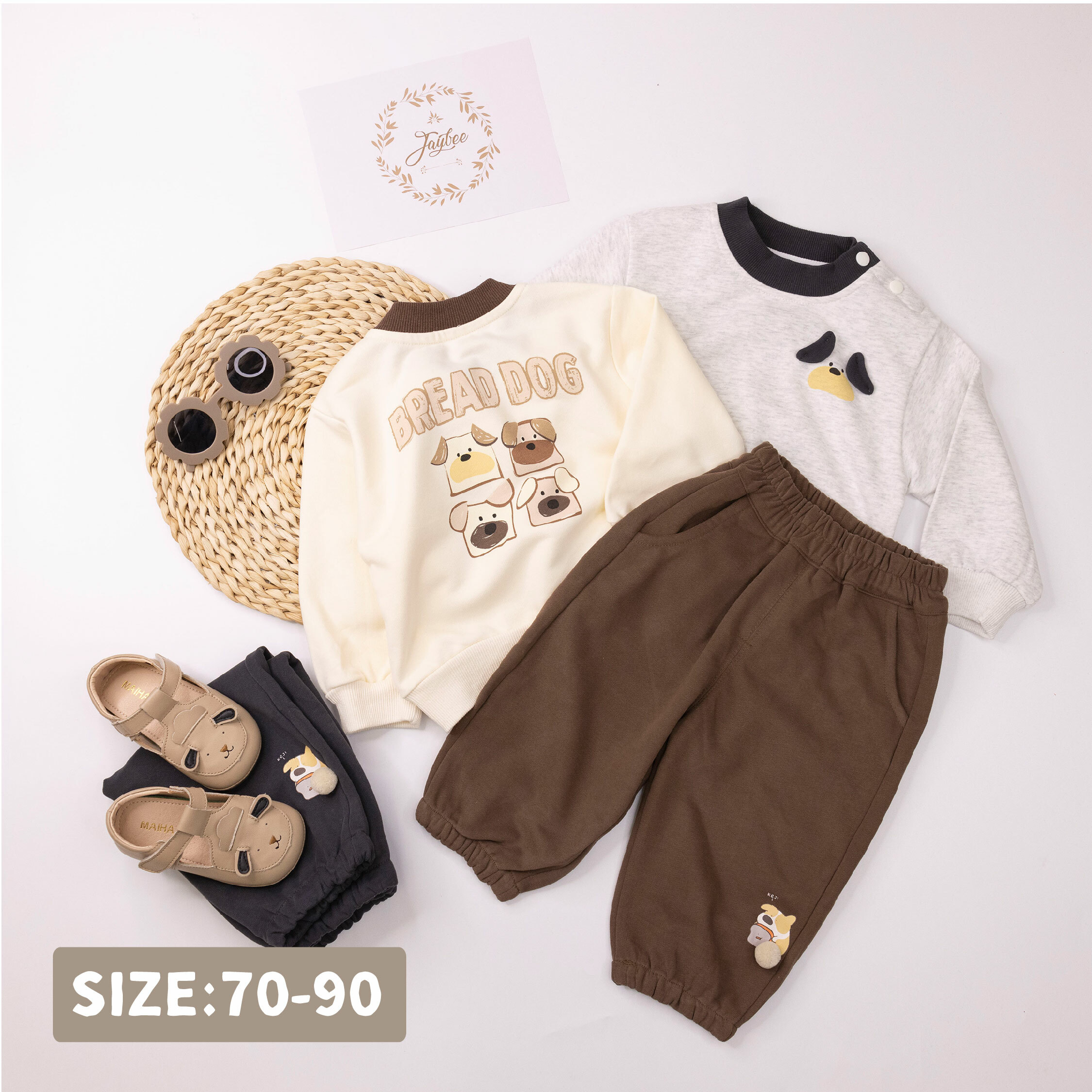 【H55022】吐司狗狗立體耳朵造型套裝