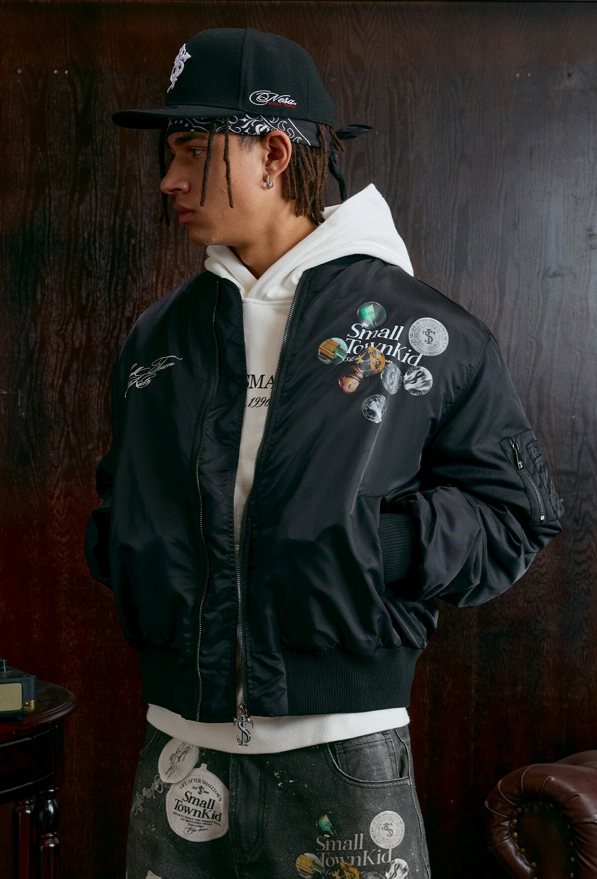 STK SmallTownKid  美式復古 徽章Bomber 外套