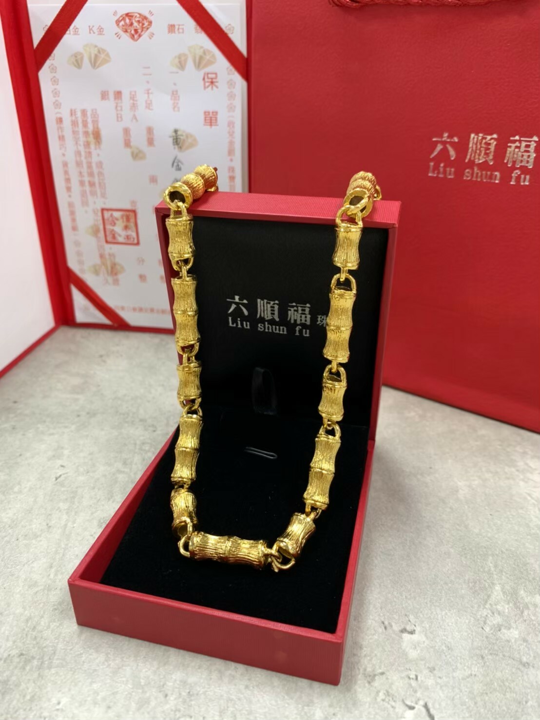 【飾品配件】D12003 表面含金 項鍊（隨機贈送 表面含金手環+戒指）-