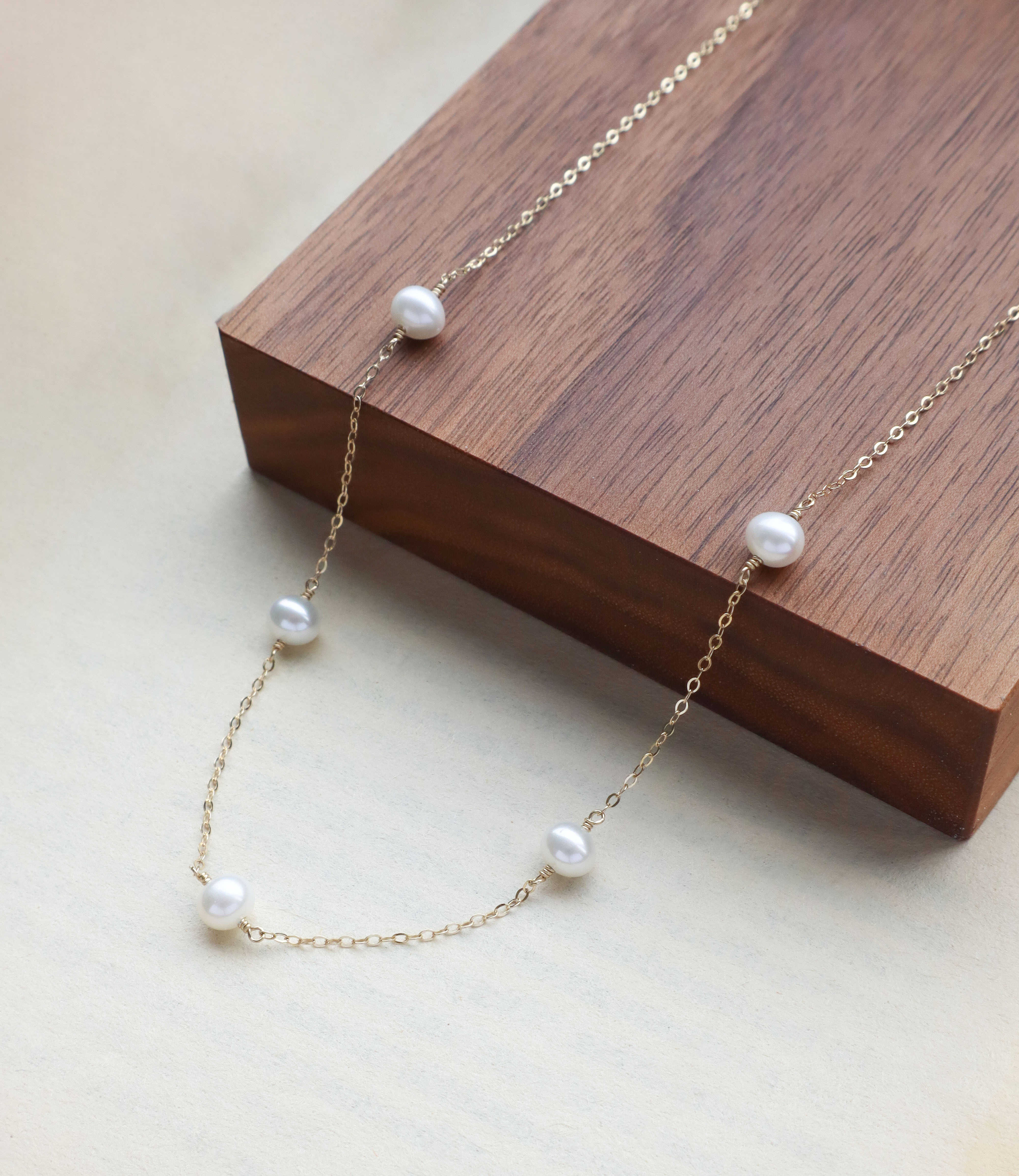 10K/珍珠漫語項鍊