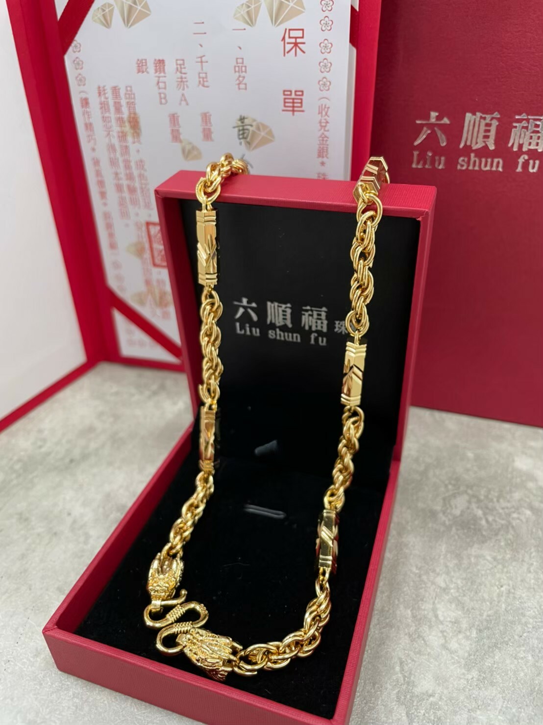 【飾品配件】D12003 表面含金 項鍊（隨機贈送 表面含金手環+戒指）-