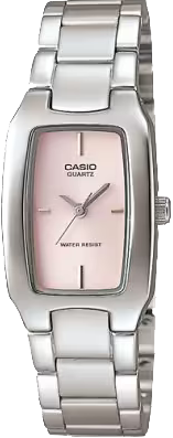 萬年鐘錶 - CASIO  卡西歐 粉色面酒桶型經典女錶  LTP-1165A-4C  錶徑22MM