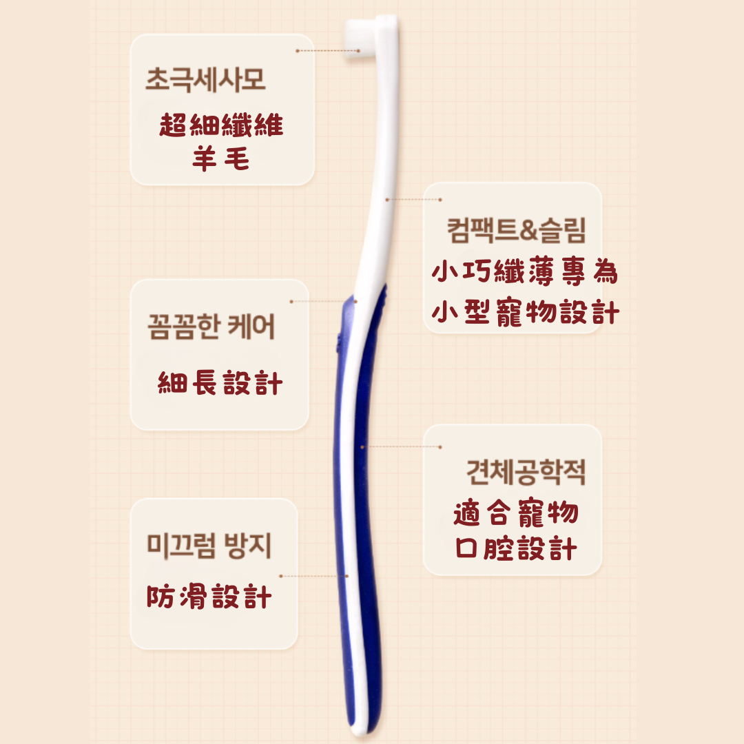 Jungle Monster Dentisoft 小型犬 / 貓咪 極細密軟毛寵物牙刷 (S碼)