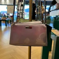 [S] KATE SPADE KJ018 KENZIE PATENT FABRIC SMALL CROSSBODY,CANDIED FL, 196021553523 (SKS1451)