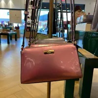 [S] KATE SPADE KJ018 KENZIE PATENT FABRIC SMALL CROSSBODY,QUARTZ PINK, 196021553530 (SKS1452)