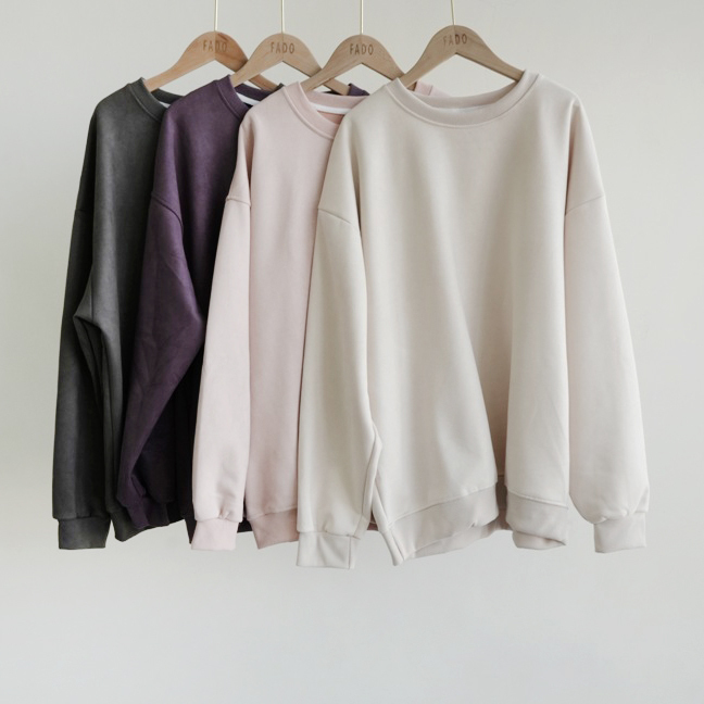 法朵Fado shop｜長版麂皮圓領大學T 021A038 六色