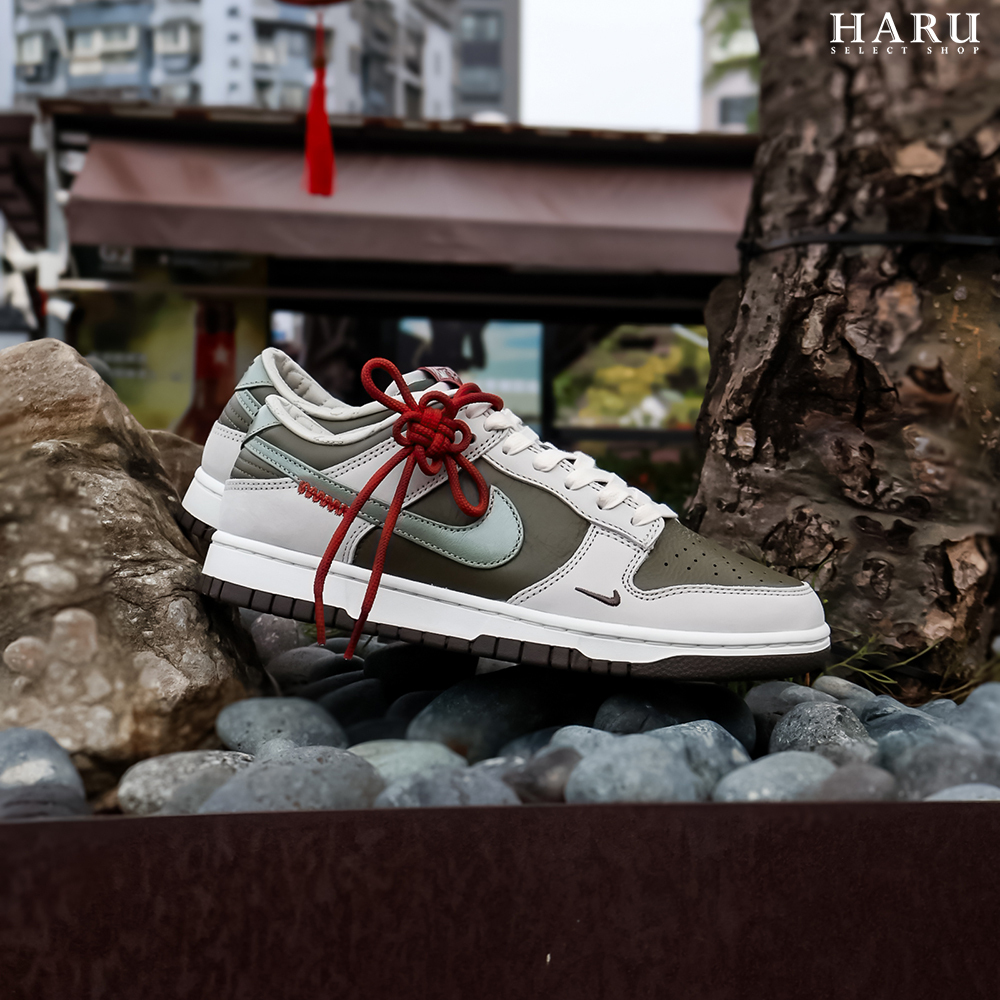 NIKE DUNK LOW RETRO CNY 蛇年限定 橄欖綠 綠白 雙勾 刺繡小勾 中國結 過年 復古休閒鞋 HV5980-231