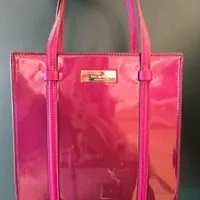 [S] KATE SPADE KI956 KENZIE PATENT FABRIC MINI TOTE,DARK RASPB, 196021555077 (SKS1460)