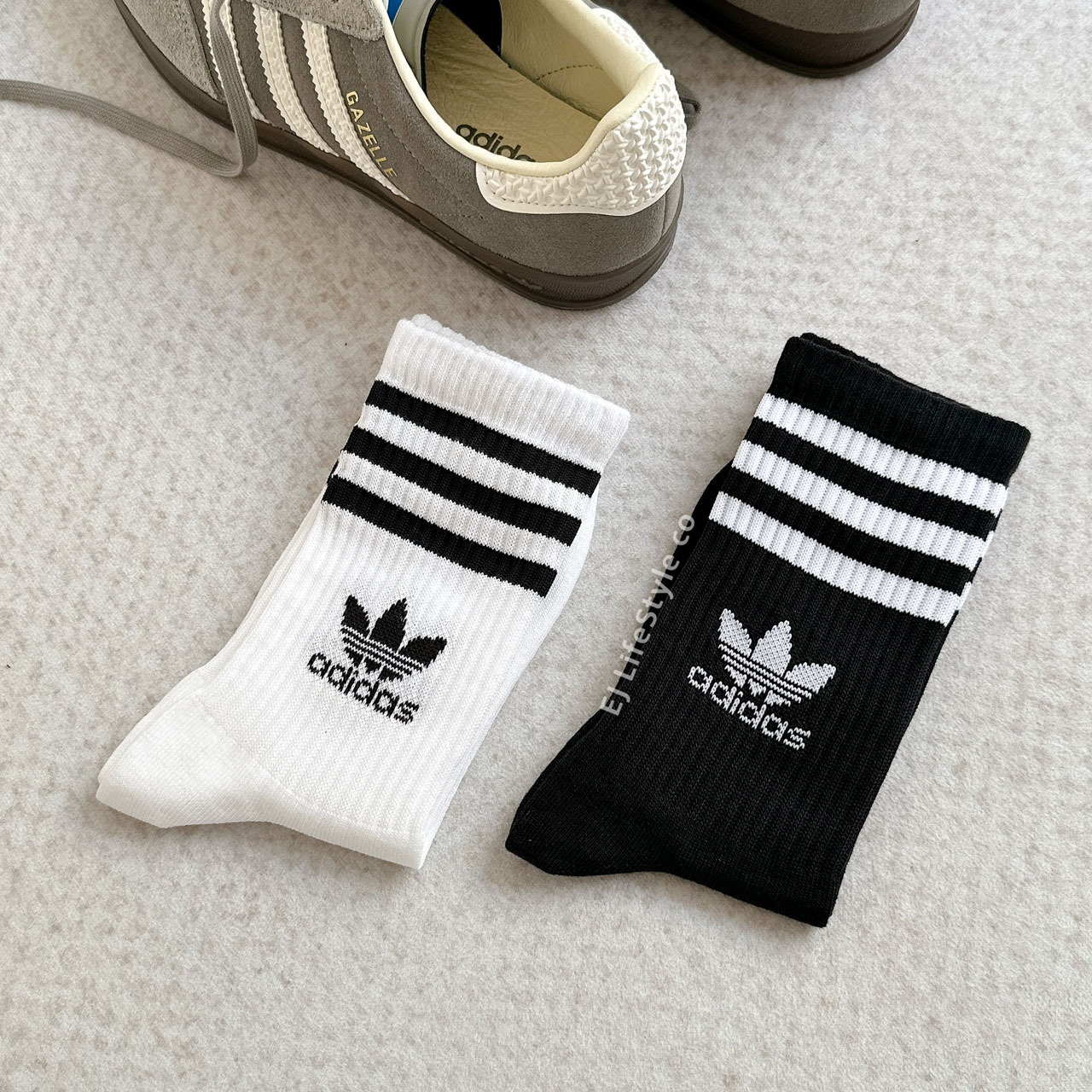 ADIDAS 三葉草 長襪 襪子 中筒襪 黑色 IL5022 白色 IJ0733 一組三入 / 預購