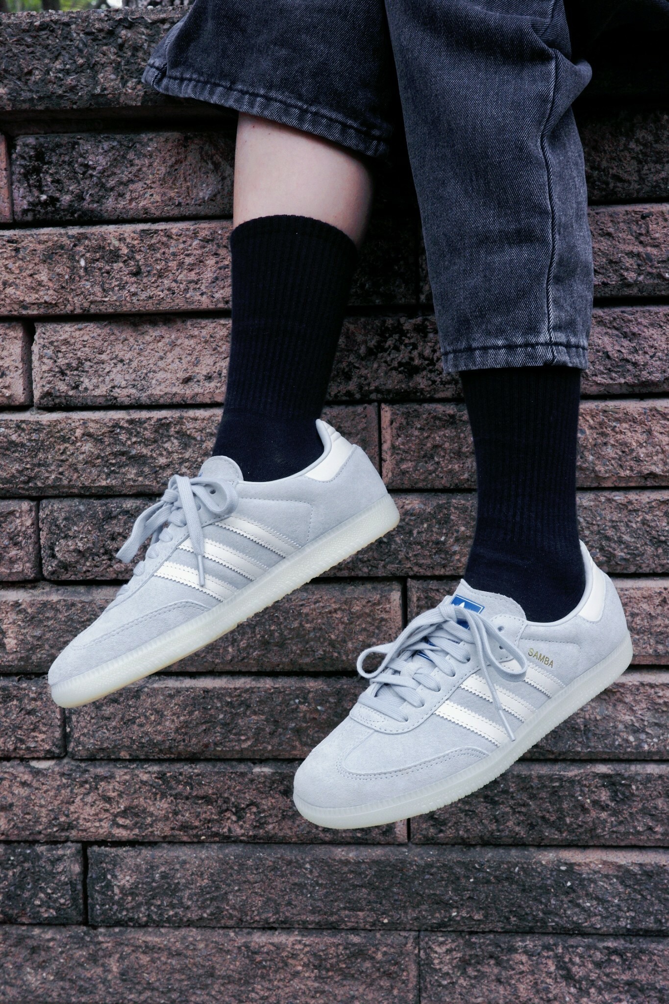 Adidas Samba OG 霧灰藍 低飽和果凍底 ( IG6177 )