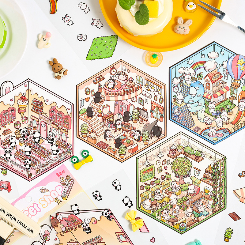 Yzyue Zhen Miniature Scene Stickers