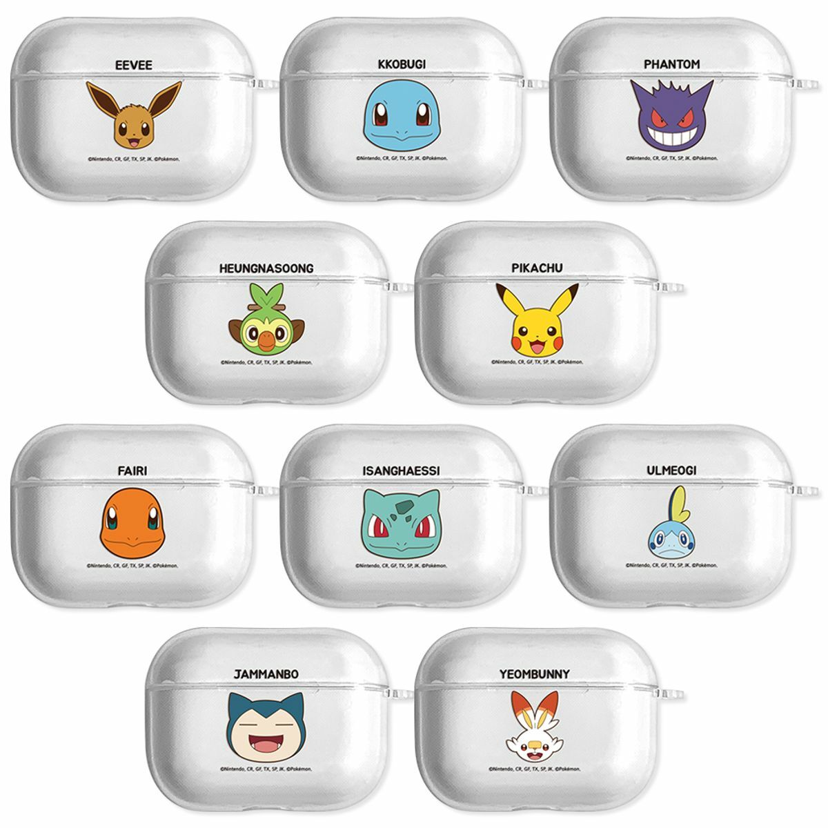 Pokémon - Clear Jelly Soft - Airpods Case 貼身透明耳機保護軟套 CD