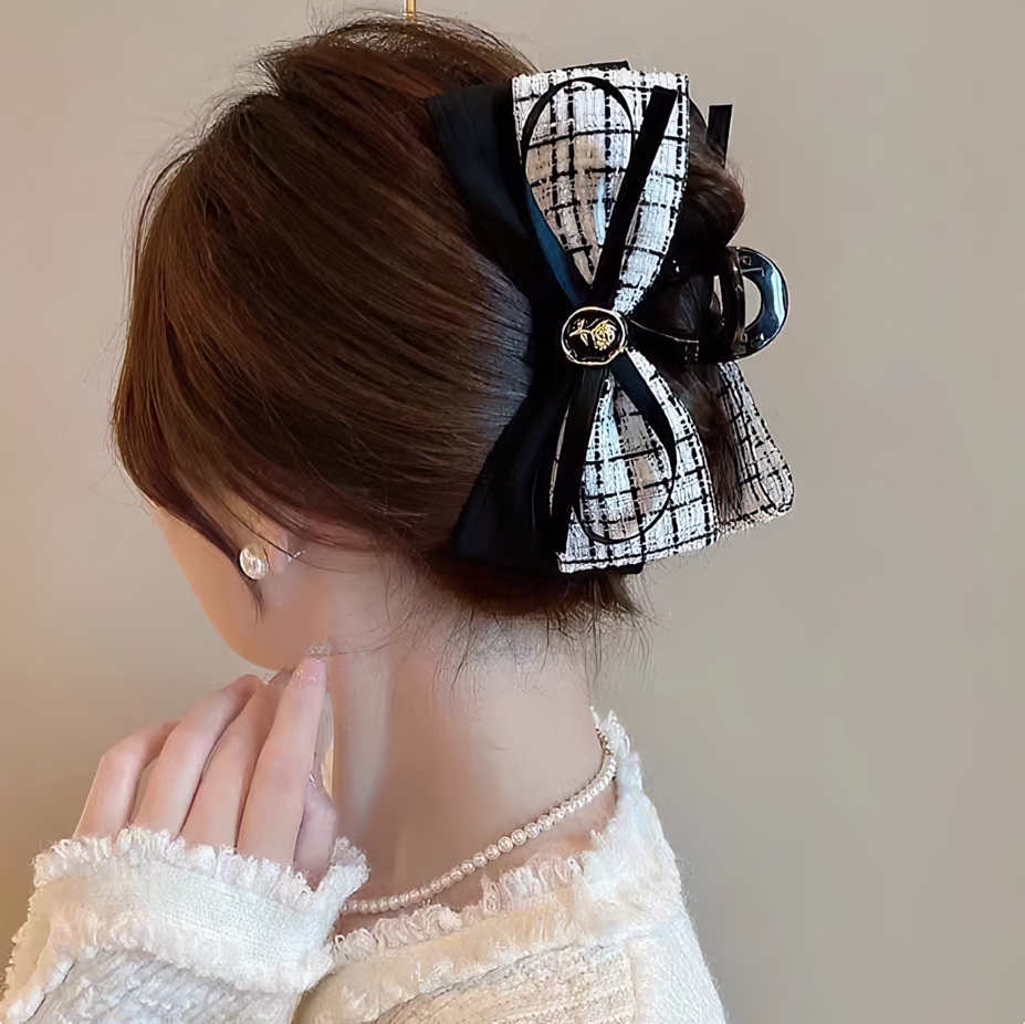 Chanel-style Rose Hair Claw