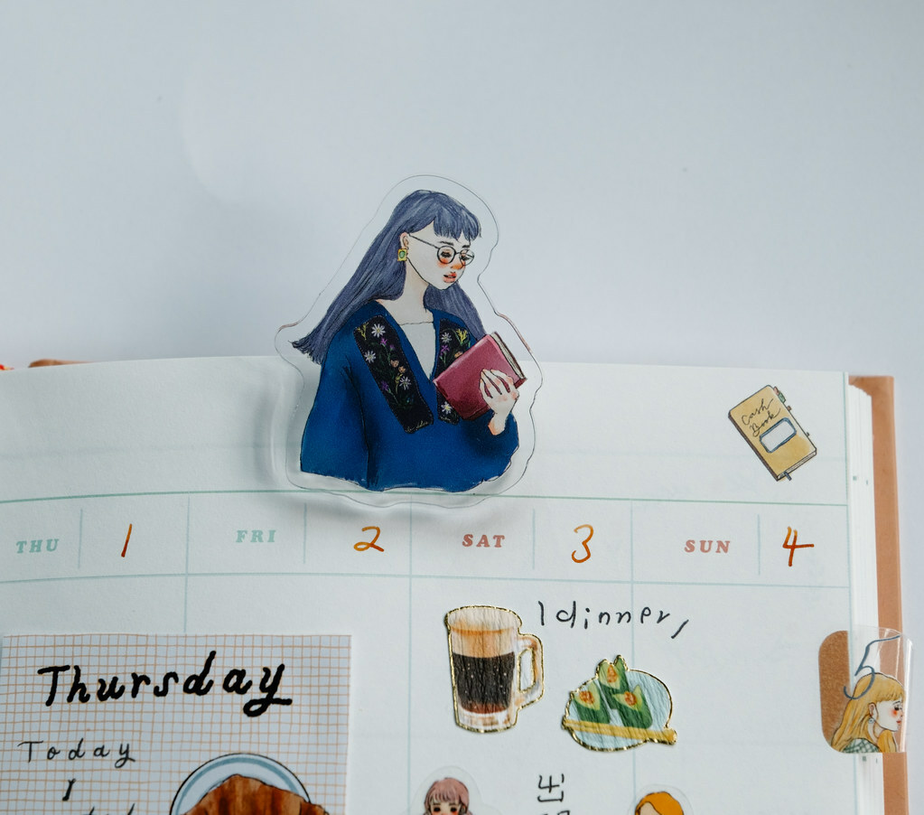 La Dolce Vita Acrylic clips - Blue flower girl