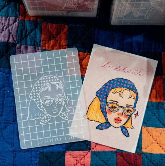 La Dolce Vita Stamp Pad - Head scarf girl