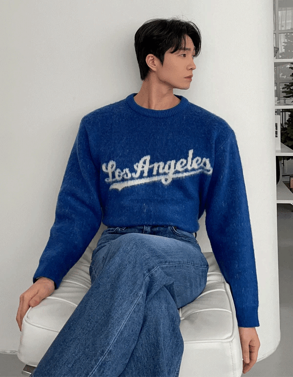 洛杉磯圓領針織衫