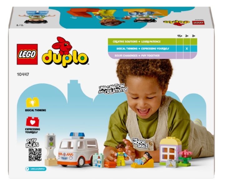 [飛米樂高積木專賣店] LEGO 10447 DUPLO-得寶系列 救護車和駕駛員