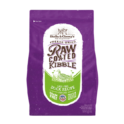 Stella Chewy's 凍乾生肉外層貓咪乾糧 放養鴨配方