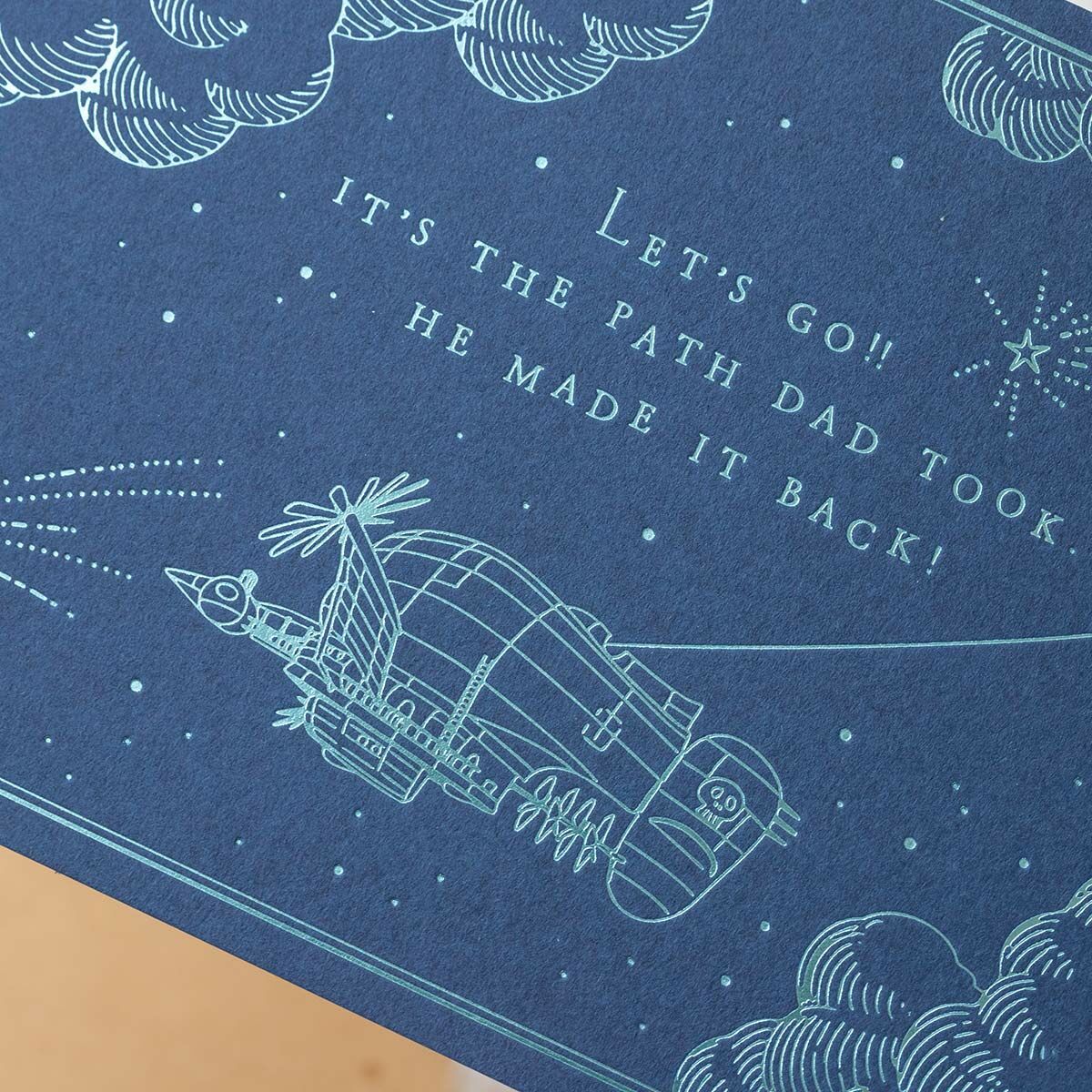 賀卡 天空之城 夜空圖案