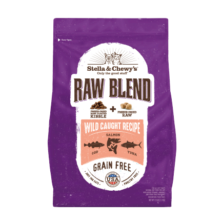 Stella Chewy's 凍乾生肉外層貓咪乾糧 野生捕撈配方