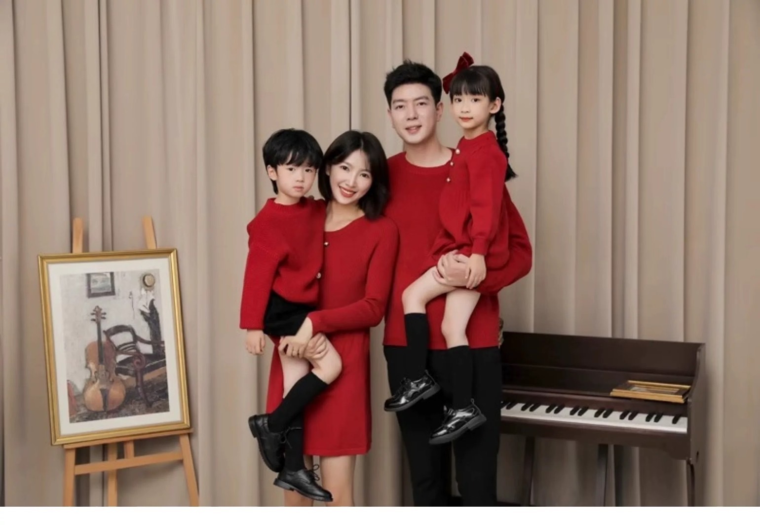 財閥氣質針織連身裙/上衣親子裝