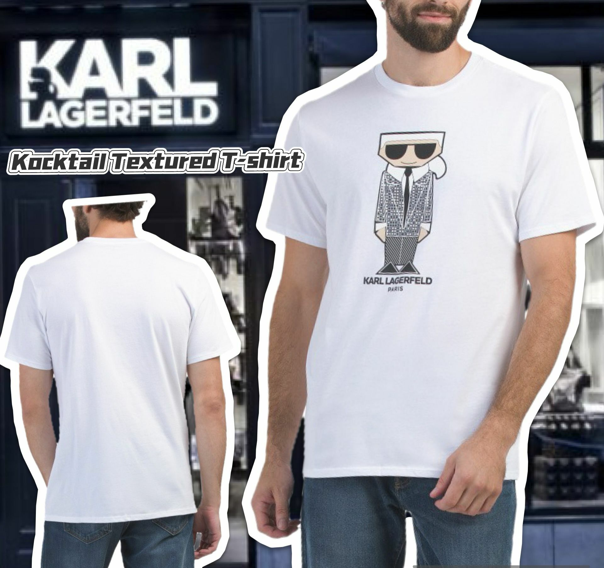 【預購】KARL LAGERFELD PARIS Kocktail G122606 男裝短袖TEE