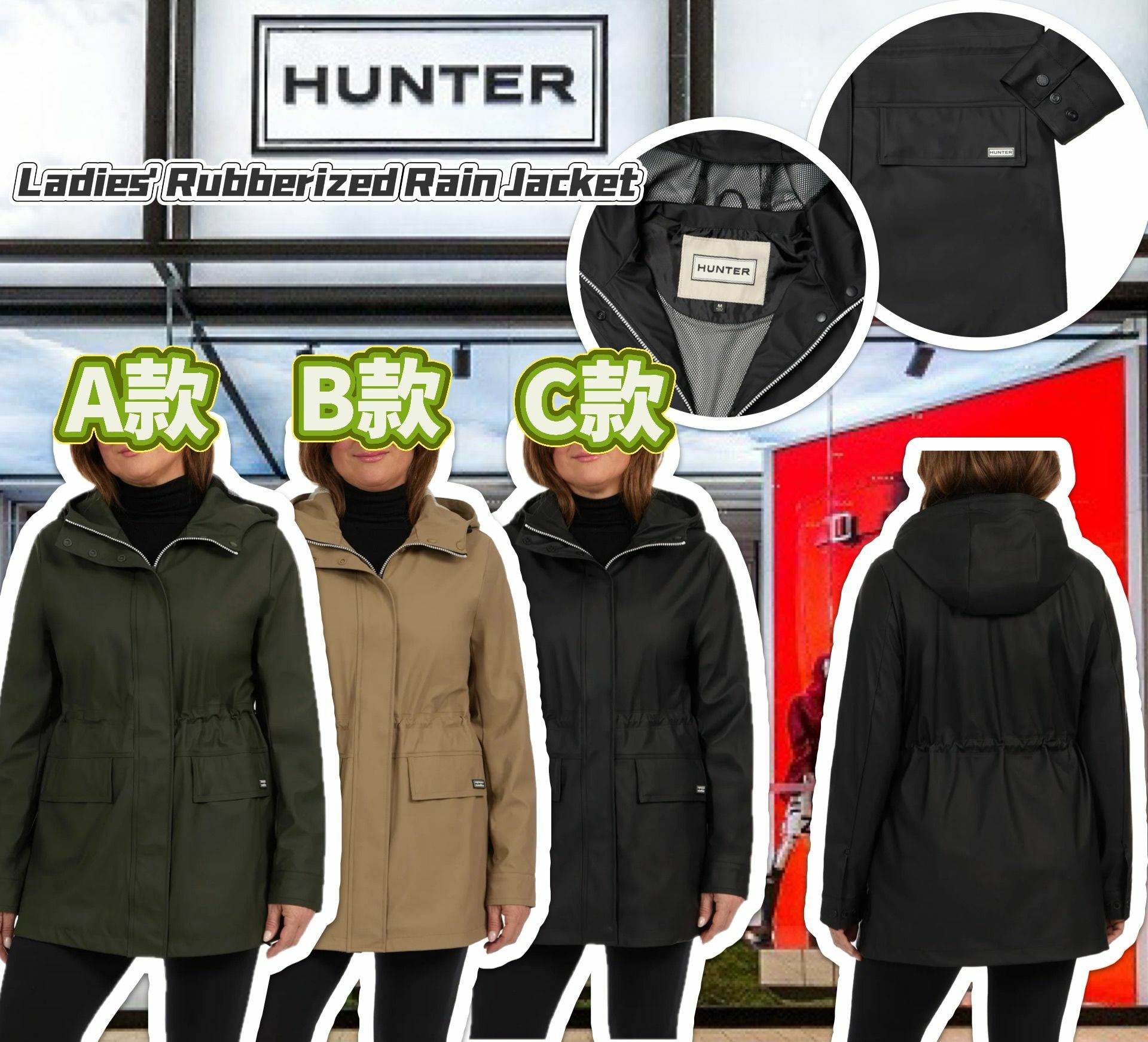 【預購】Hunter Ladies' Rubberized Rain G122608 女裝外套