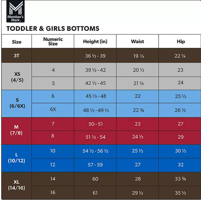【預購】Member's Mark G122628 女童裤 3-Pack