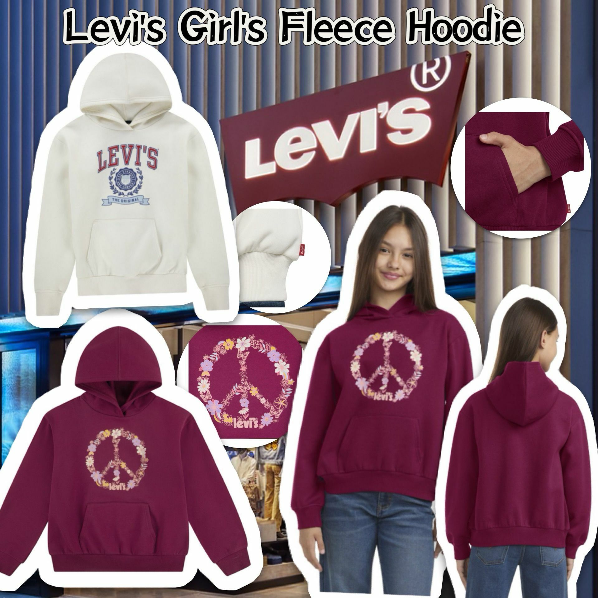 【預購】Levi's G122631 女童长袖衛衣