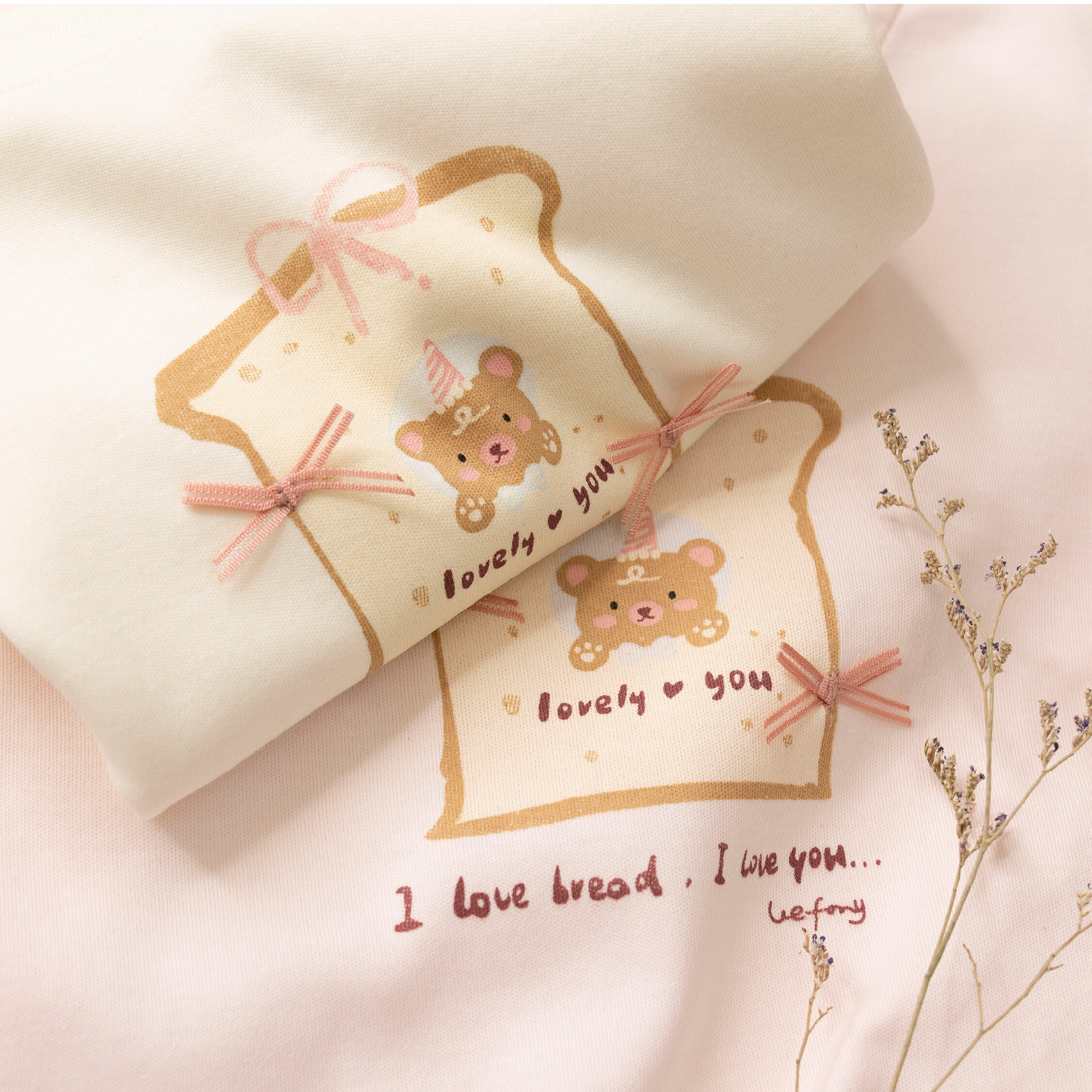 【H55006】蜜糖吐司蝴蝶結設計上衣＊二色