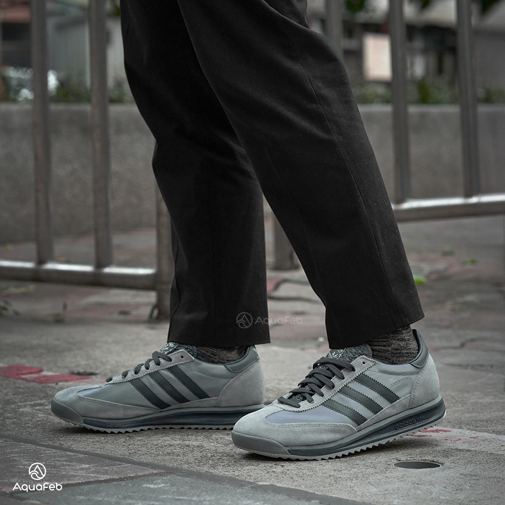 Adidas SL 72 RS 男鞋 灰黑色 復古 休閒 經典 麂皮 三葉草 愛迪達 運動 拼接 休閒鞋 IH8018