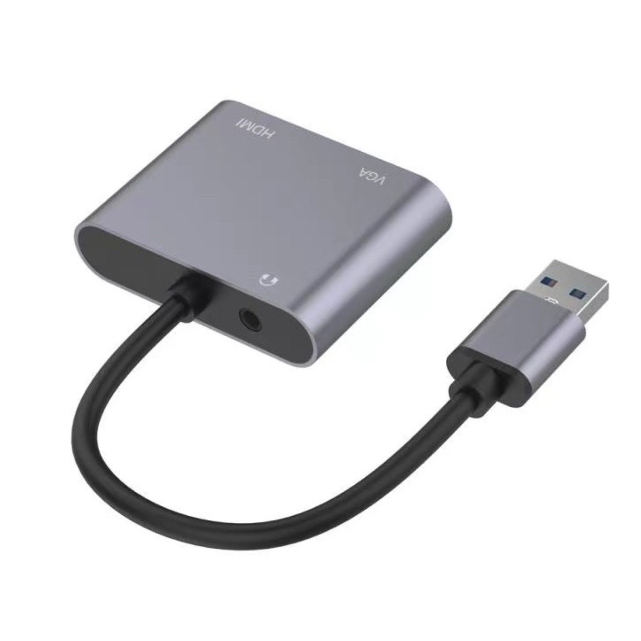 USB to HDMI VGA 二合一 轉接線  附音源線 4K HD 1080P