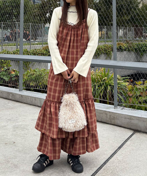 CIAOPANIC / Check Gathered Cami Dress