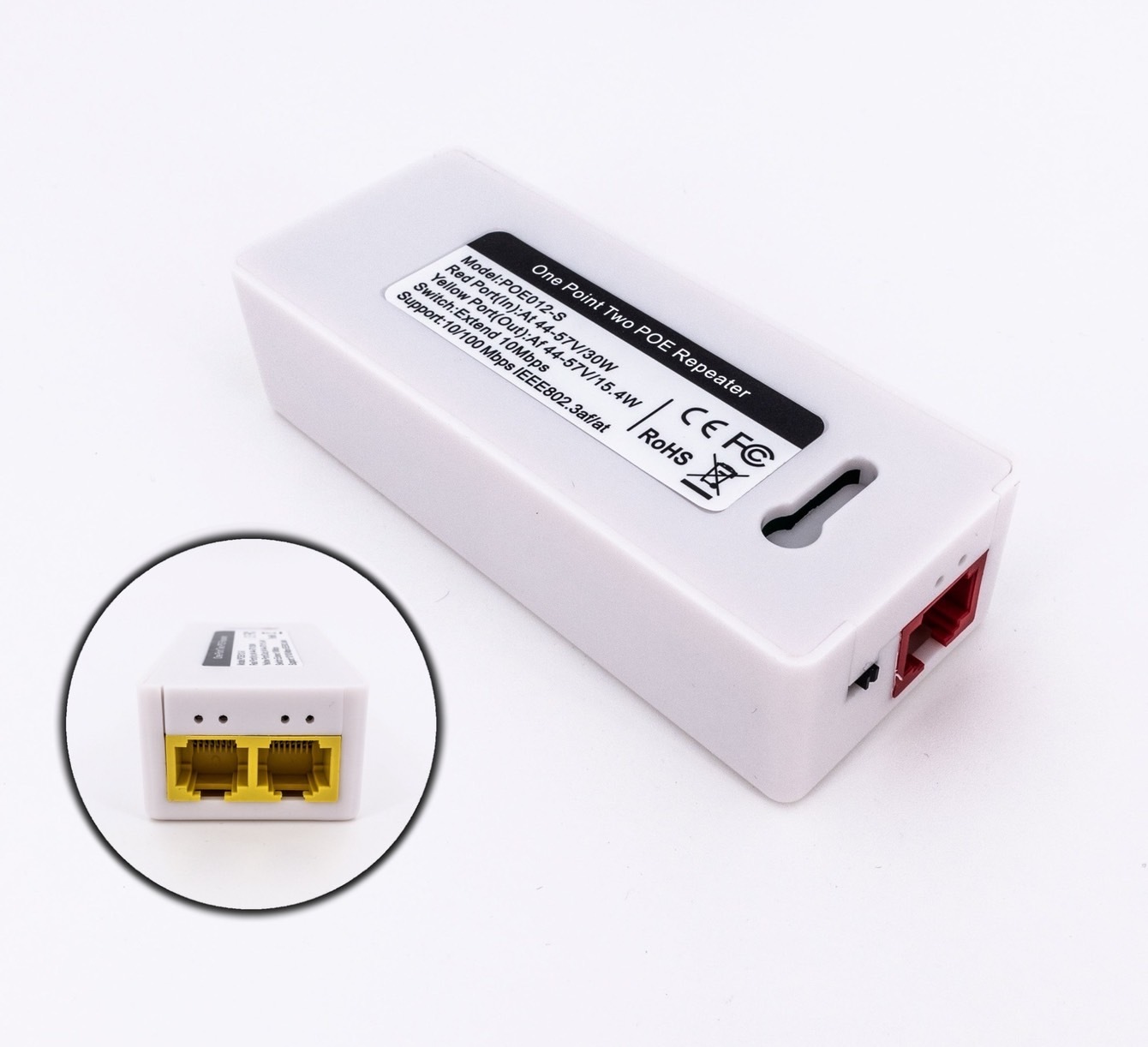 聯果 標準POE中繼器 一分二 100Mbps 訊號延伸器