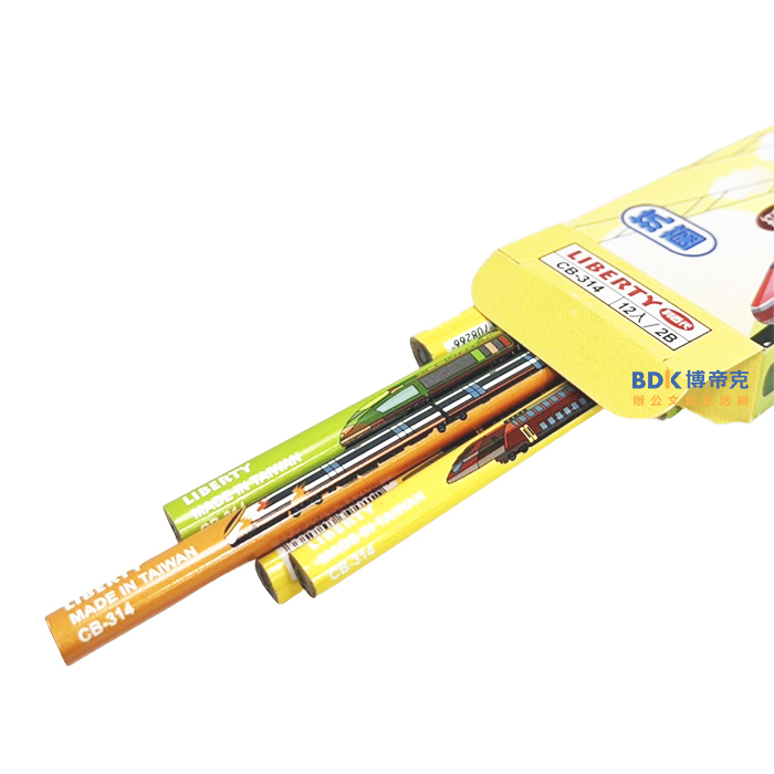 利百代 LIBERTY 科技彩裝火車三角塗頭鉛筆 CB-314 2B 12入