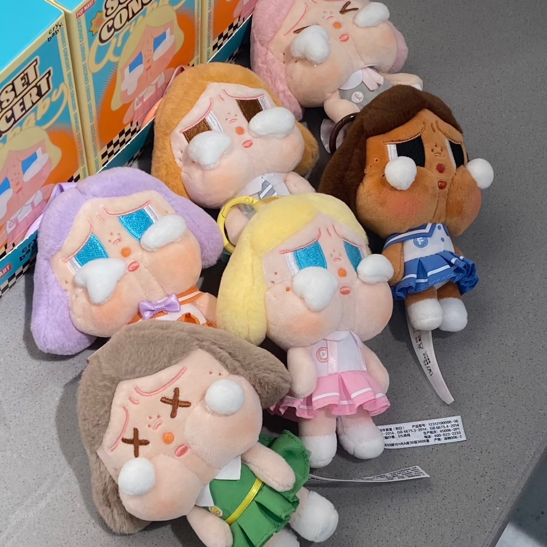 POP MART 泡泡瑪特 CRYBABY 哭娃 落日歌會系列 毛絨掛件 盲盒 整盒整端6個 公仔