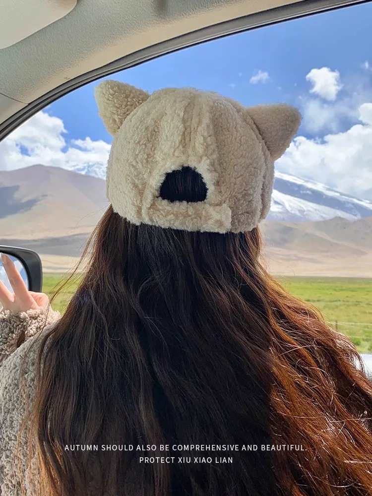 Car Ears Sherpa Fleece Baseball Cap