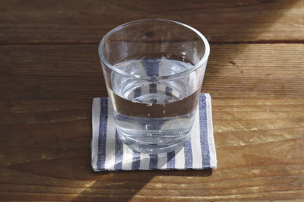 fog linen work - 亞麻杯墊 / 玫薄縹孟加拉條紋