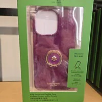 [S] KATE SPADE KJ077 OTHER GLITTER IPHONE 15 PRO MAX RING STAND AND FLEXIBLE PHONE CASE,DARK RASPB, 196021552243 (SKS1470)