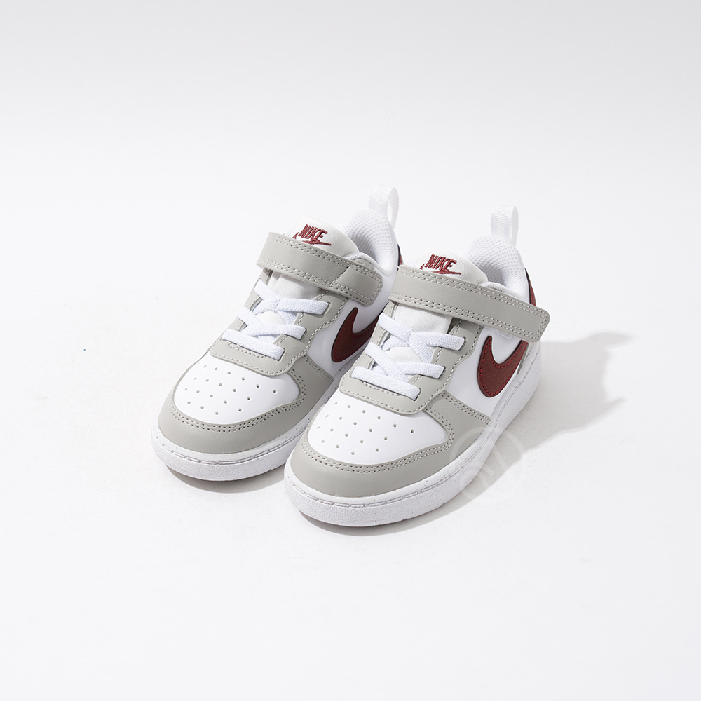 Nike Court Borough Recraft HF 小童 白灰咖 魔鬼氈 透氣 休閒鞋 FZ4521-100