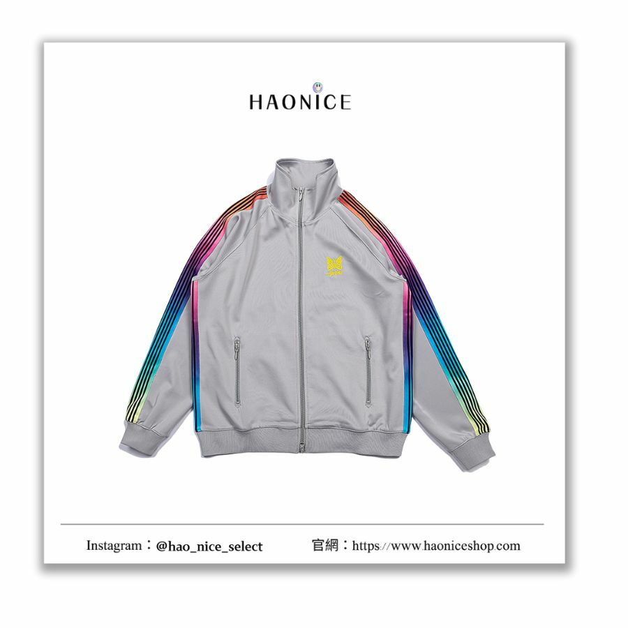 【HAO NICE】 NEEDLES✨BTS JHOPE同款⚡️日系蝴蝶刺繡 新款彩虹織帶配色 外套 休閒外套