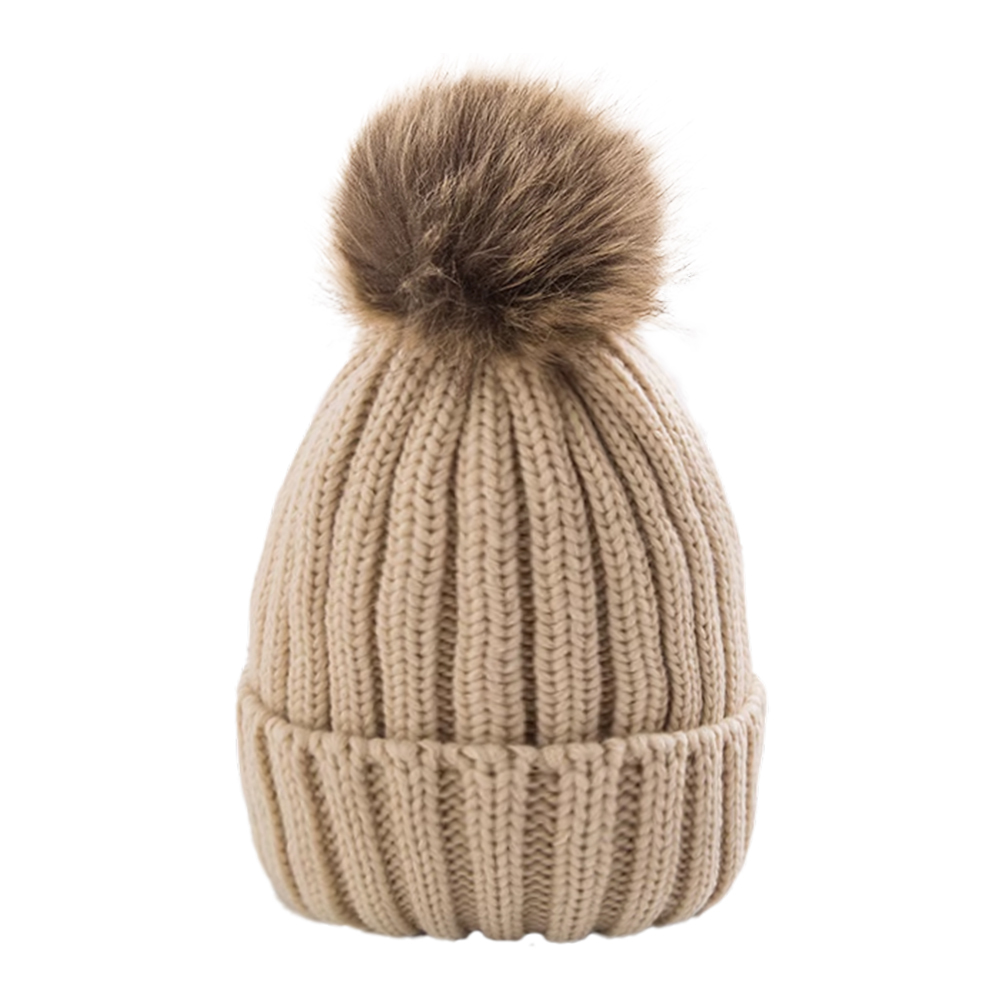 淡雅百搭毛球保暖帽 女款 (2色) 保暖/舒適/針織帽/經典百搭/旅遊 41JIU8040