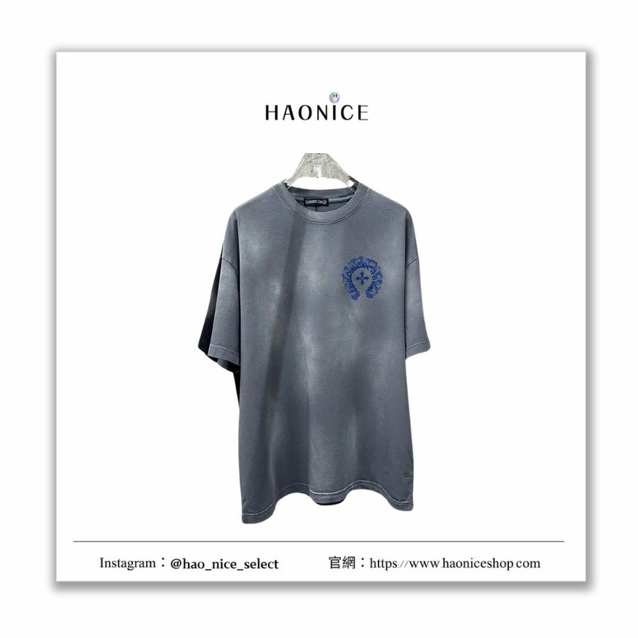 【HAO NICE】 克羅心CHROME HEARTS✨梵文十字架 印花 美式風格 圓領短袖 短T 漸層