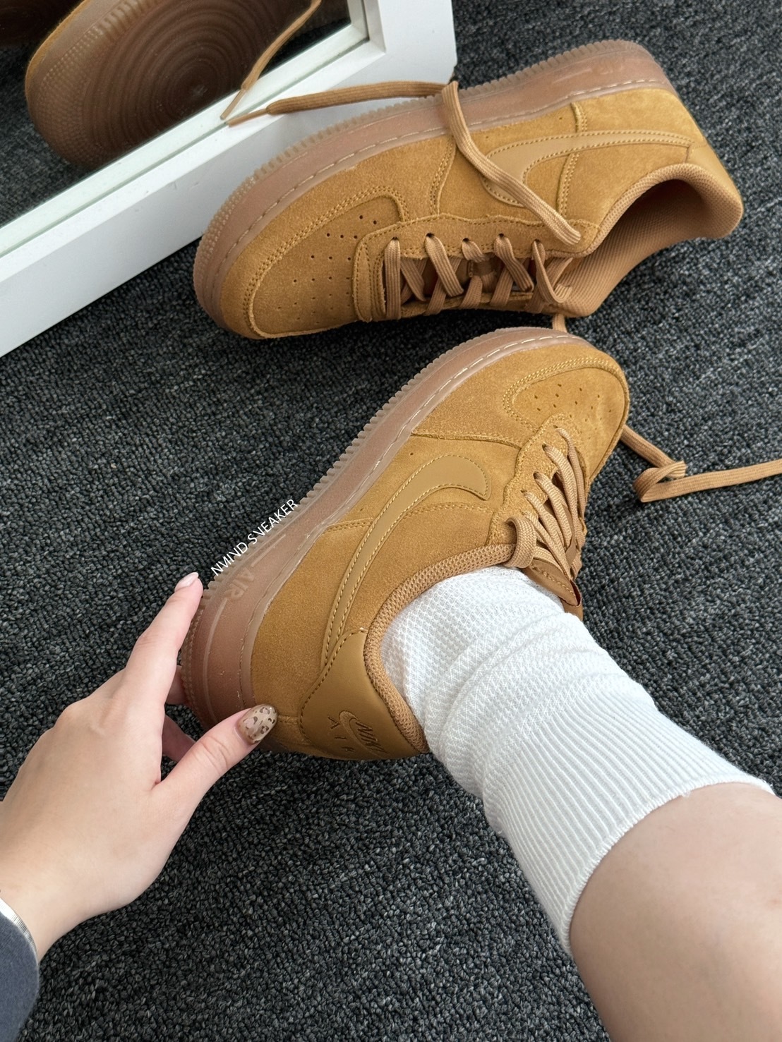 Nike Air Force 1 Low AF1 GS  小麥色 焦糖底 大童