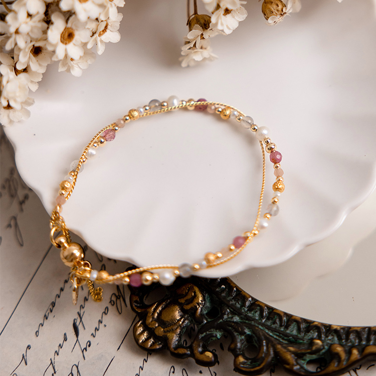 蒲公英記憶 – 粉碧璽 – 手鍊