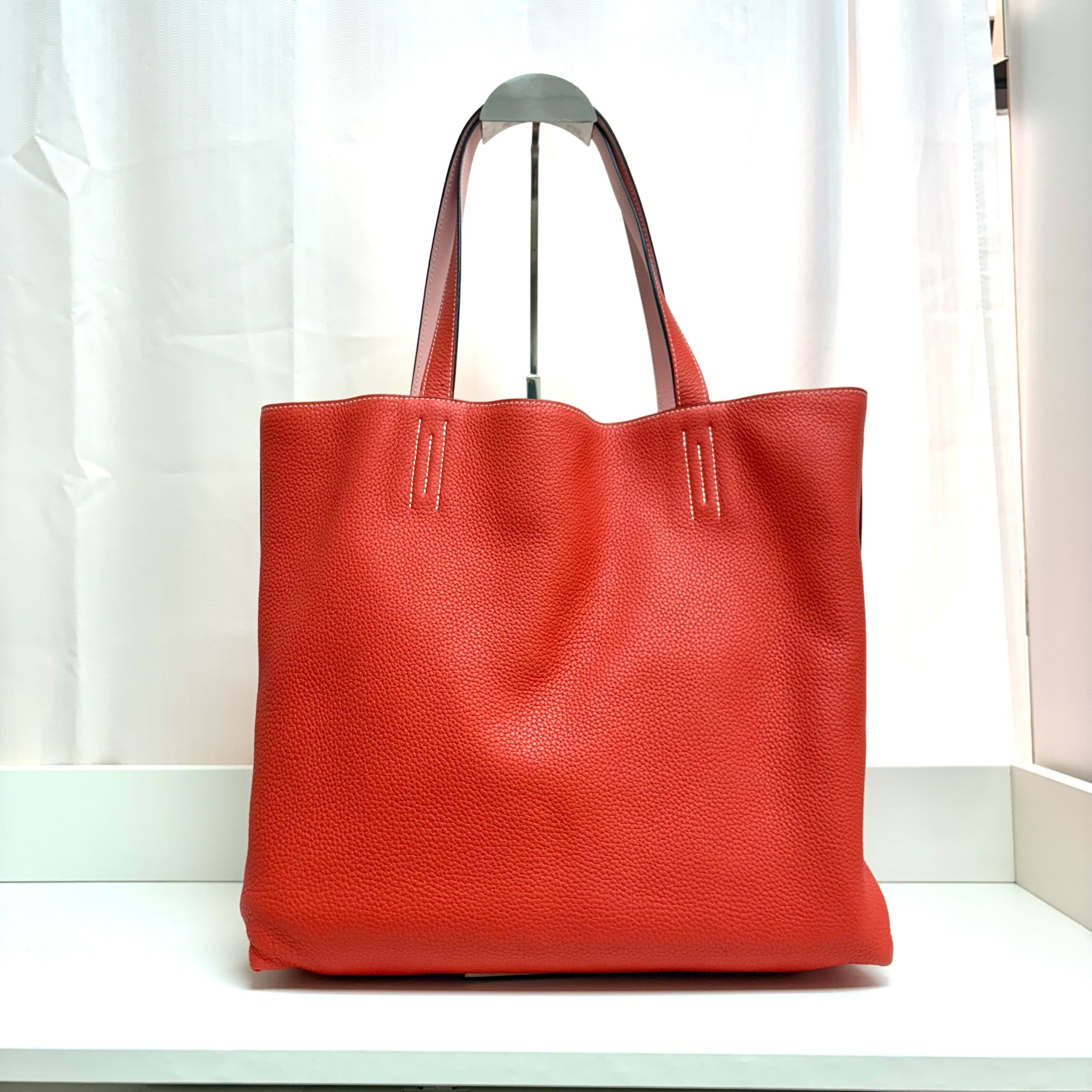 Hermes Double Sens Tote Bag -  Red / Pink