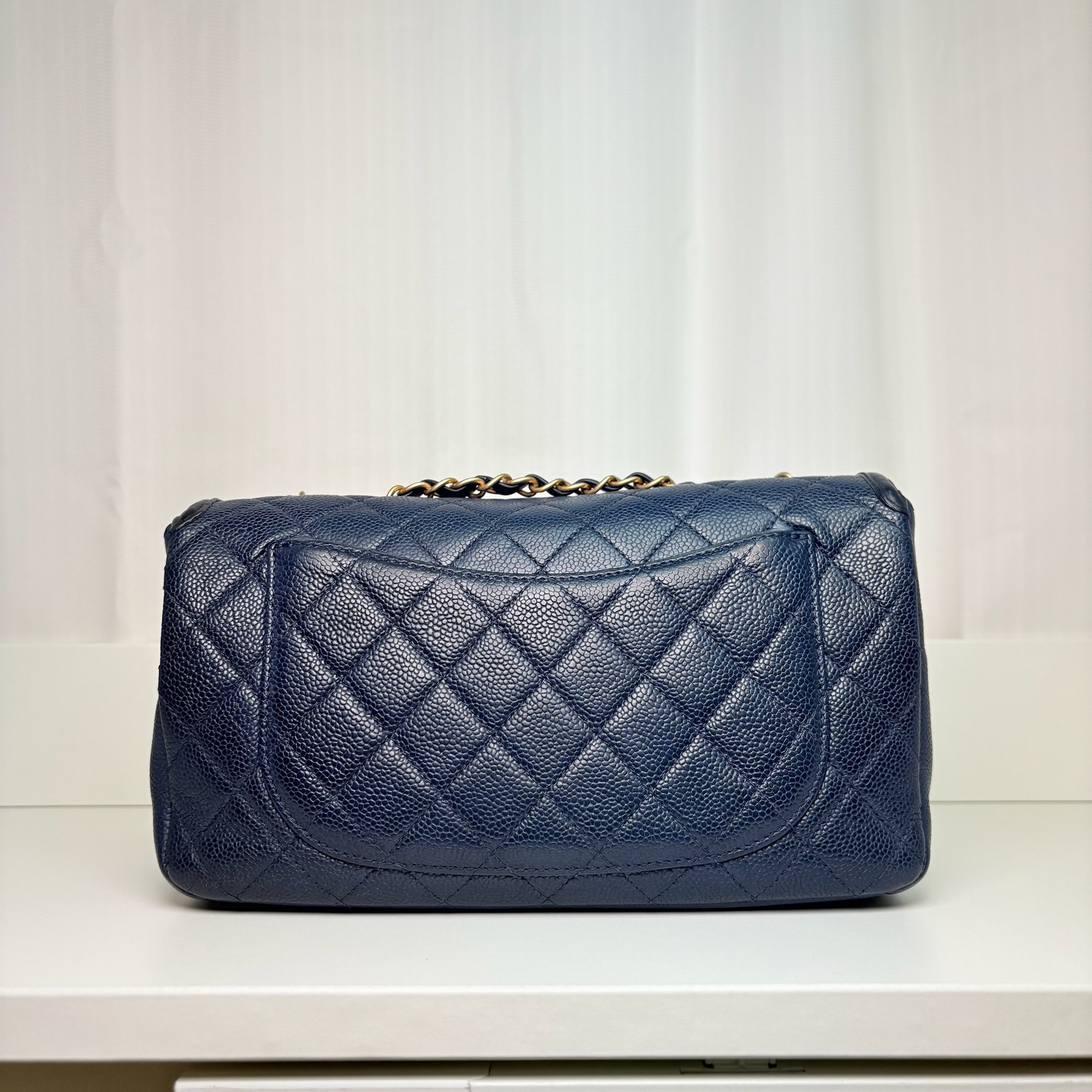 Chanel CC Filigree Flap Bag - Navy / Ghw